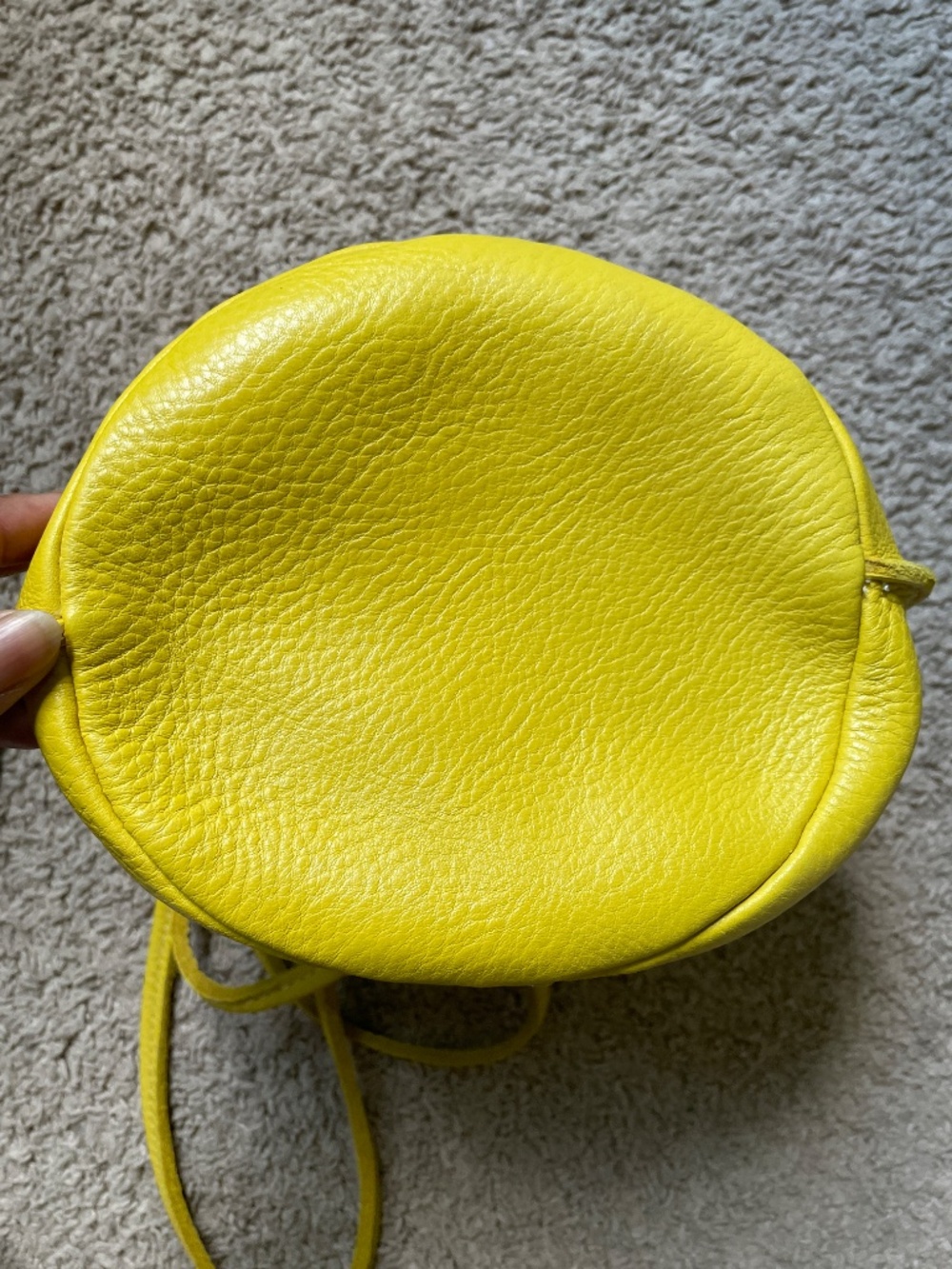 NEW!Portland Leather Goods Devan Bucket Tote Small Yellow - Picture 4 of 8